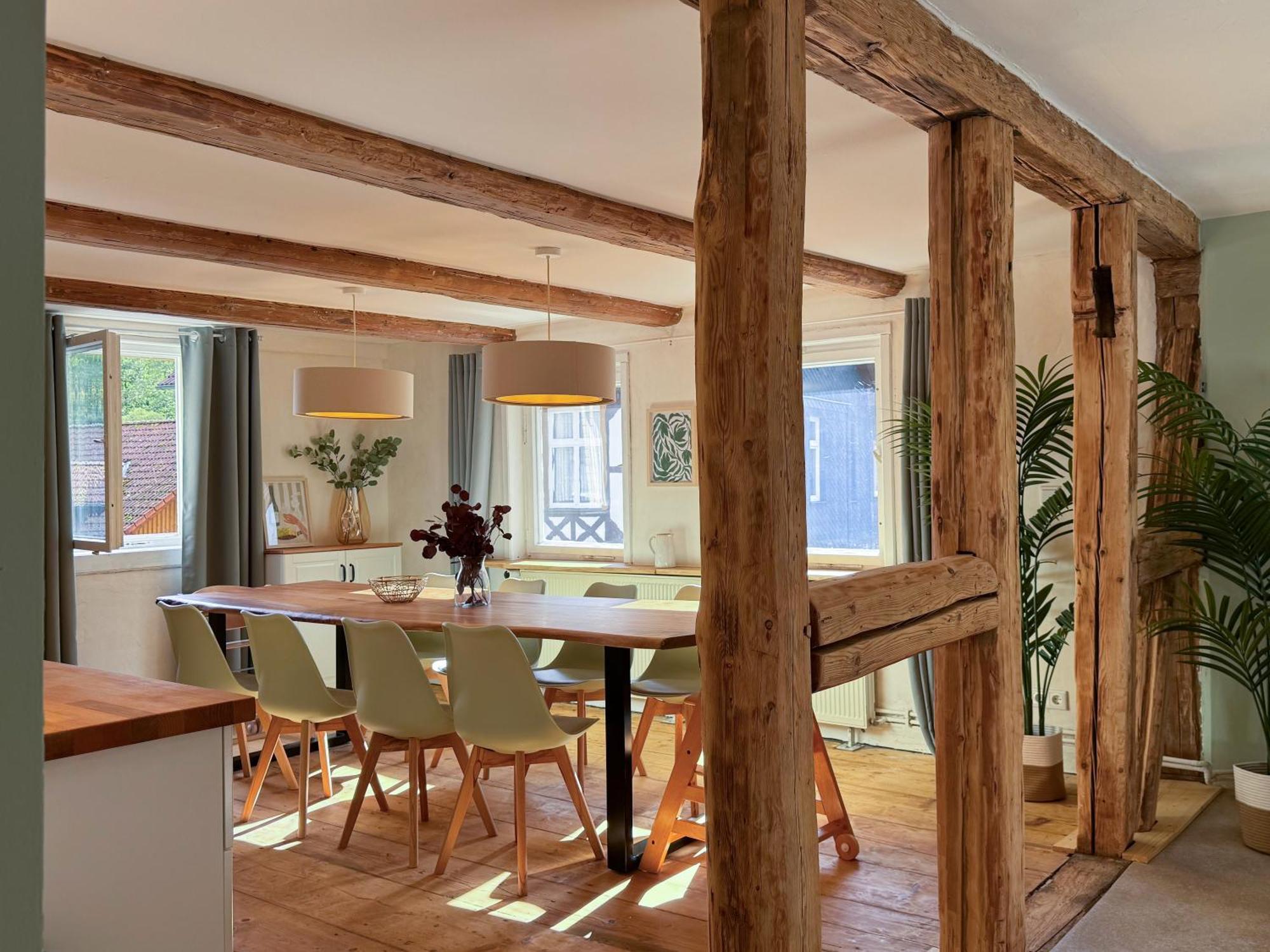Haus Ludwig - Saniertes Fachwerkhaus Im Harz - 12 Personen Villa Thale Bagian luar foto